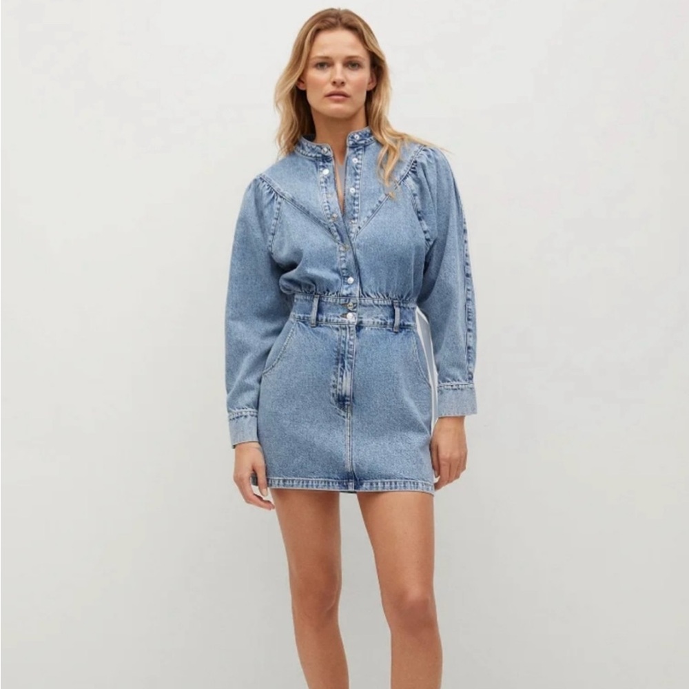 Mango Denim Shirt Dress